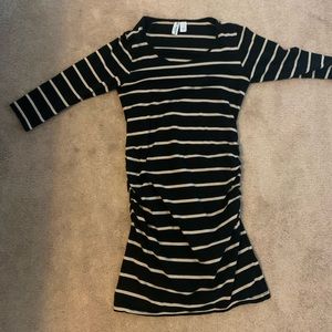 ruched maternity bodycon dress